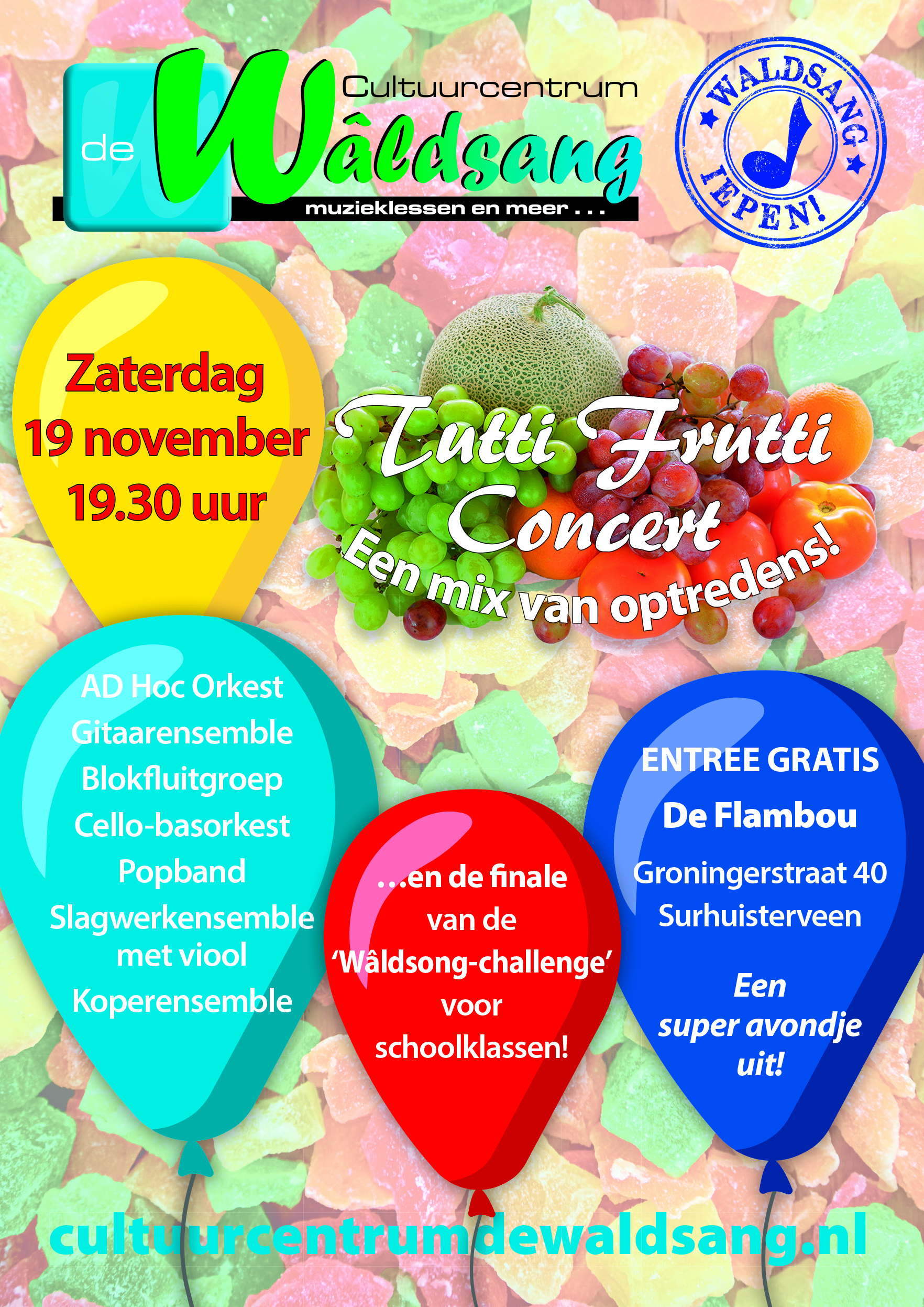 Groot “Tutti Frutti-concert”